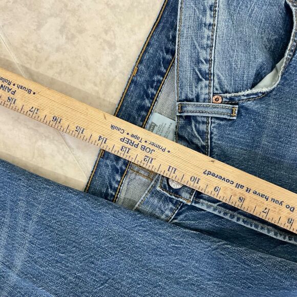 Levis 501 XX Jeans Mens 36x32 Blue Denim Pants Button Fly Distress Faded - Picture 10 of 13